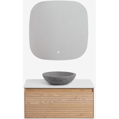 Sklum - Conjunto De Mueble De Baño En Madera De Fresno Tedrik Sklum - Conjunto De Mueble De Baño En Madera De Fresno Tedrik