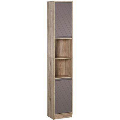 HELLOSHOP26 Columna De Almacenamiento Para Baño Estrecha 30 X 24 X 170 Cm Ahorra Espacio Baldas Regulables Diseño Escandinavo En Mdf Gris 210001862 HELLOSHOP26 Columna De Almacenamiento Para Baño Estrecha 30 X 24 X 170 Cm Ahorra Espacio Baldas Regulables Diseño Escandinavo En Mdf Gris 210001862