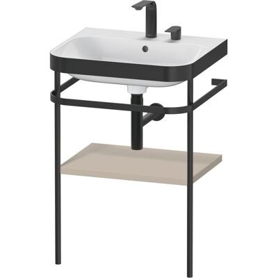 Duravit Happy D.2 Plus Juego de lavabo c-bonded - Taupe Seidenmatt Duravit Happy D.2 Plus Juego de lavabo c-bonded - Taupe Seidenmatt