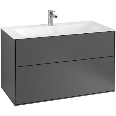 Villeroy & Boch Finion Gabinete de lavabo - Azul medianoche - 2 cajones Villeroy & Boch Finion Gabinete de lavabo - Azul medianoche - 2 cajones