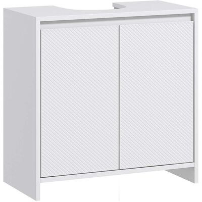 HELLOSHOP26 Mueble Bajo Lavabo 60 X 30 X 60 Cm Con Balda Regulable Y Recorte En U Seguro, Ambiente Acogedor, Moderno Y Elegante En Mdf Blanco 210002033 HELLOSHOP26 Mueble Bajo Lavabo 60 X 30 X 60 Cm Con Balda Regulable Y Recorte En U Seguro, Ambiente Acogedor, Moderno Y Elegante En Mdf Blanco 210002033