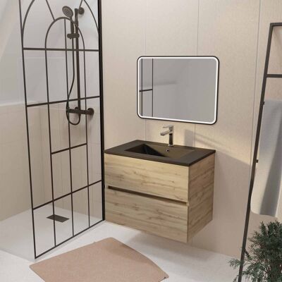 Aurlane - Mueble de baño Roble 70x50 - Diseño Moderno Aurlane - Mueble de baño Roble 70x50 - Diseño Moderno