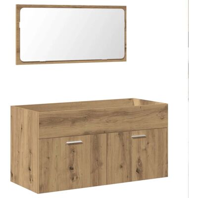 HELLOSHOP26 Armario De Baño Con Espejo 90 X 38,5 X 46 Cm Práctico Mueble De Pared De Madera De Roble Fabricado Artesanalmente 020050874 HELLOSHOP26 Armario De Baño Con Espejo 90 X 38,5 X 46 Cm Práctico Mueble De Pared De Madera De Roble Fabricado Artesanalmente 020050874