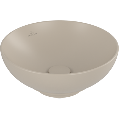 Villeroy & Boch Lavabo redondo de encimera - CeramicPlus TitanGlaze 42cm Almendra Villeroy & Boch Lavabo redondo de encimera - CeramicPlus TitanGlaze 42cm Almendra