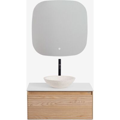 Sklum - Conjunto De Mueble De Baño En Madera De Fresno Tedrik Sklum - Conjunto De Mueble De Baño En Madera De Fresno Tedrik