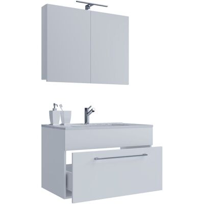 Conjunto de Muebles de Baño VCM Blanco 60cm - Lavabo, Espejo y Armario Conjunto de Muebles de Baño VCM Blanco 60cm - Lavabo, Espejo y Armario