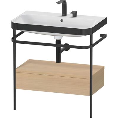 Conjunto de lavabo para baño Duravit Happy D.2 Plus Roble Mediterráneo - 77,5x49cm Conjunto de lavabo para baño Duravit Happy D.2 Plus Roble Mediterráneo - 77,5x49cm