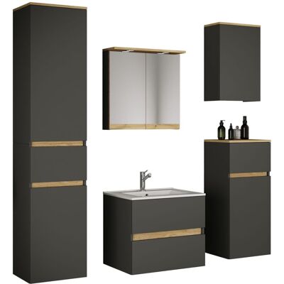 Conjunto De Muebles De Baño Con Lavabo Cosila-i 61 180x141x47 - Vcm Conjunto De Muebles De Baño Con Lavabo Cosila-i 61 180x141x47 - Vcm