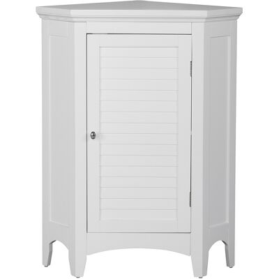Teamson Home - Mueble De Baño Esquina De Pared Blanco Y Madera Elg-586 Teamson Home - Mueble De Baño Esquina De Pared Blanco Y Madera Elg-586
