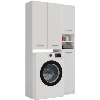 OEM Conjunto De Baño: Columna Y Mueble Para Lavadora, Blanco Mate, Gran Capacidad, Funcionalidad. OEM Conjunto De Baño: Columna Y Mueble Para Lavadora, Blanco Mate, Gran Capacidad, Funcionalidad.