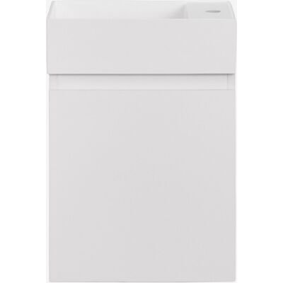 Conjunto De Mueble De Baño Suspendido 40x25 Cm En Madera Con Lavabo Integrado Abigail Sklum Conjunto De Mueble De Baño Suspendido 40x25 Cm En Madera Con Lavabo Integrado Abigail Sklum