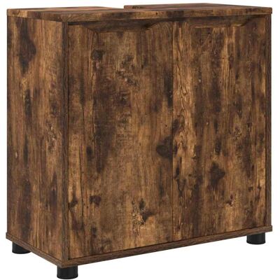 HELLOSHOP26 Armario De Lavabo Moderno Con Almacenamiento Para Baño 60 X 30 X 60 Cm De Madera Contrachapada Roble Ahumado 020054576 HELLOSHOP26 Armario De Lavabo Moderno Con Almacenamiento Para Baño 60 X 30 X 60 Cm De Madera Contrachapada Roble Ahumado 020054576