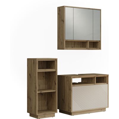 Conjunto De Muebles De Baño Beatrice, Cachemira/roble Artesanal,, Vicco Conjunto De Muebles De Baño Beatrice, Cachemira/roble Artesanal,, Vicco