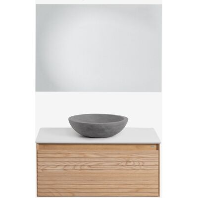 Sklum - Conjunto De Mueble De Baño En Madera De Fresno Tedrik Sklum - Conjunto De Mueble De Baño En Madera De Fresno Tedrik