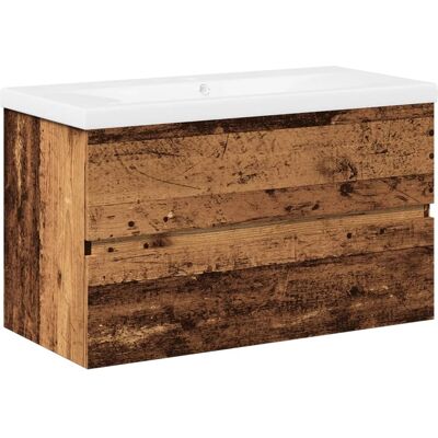 HELLOSHOP26 Mueble De Lavabo Mural Con Lavamanos Integrado 80 X 38,5 X 45 Cm Amplio Espacio De Almacenamiento Estilo Vintage Madera Envejecida 020055848 HELLOSHOP26 Mueble De Lavabo Mural Con Lavamanos Integrado 80 X 38,5 X 45 Cm Amplio Espacio De Almacenamiento Estilo Vintage Madera Envejecida 020055848