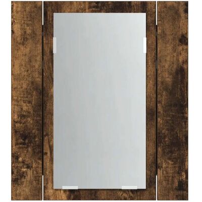 HELLOSHOP26 Armario Con Espejo Led De Pared Moderno Para Baño 40 X 12 X 45 Cm Elegante Espacio De Almacenamiento De Madera De Roble Ahumado 020048477 HELLOSHOP26 Armario Con Espejo Led De Pared Moderno Para Baño 40 X 12 X 45 Cm Elegante Espacio De Almacenamiento De Madera De Roble Ahumado 020048477