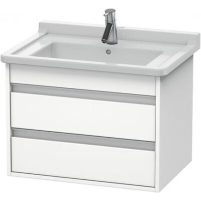 Duravit Ketho Mueble de lavabo - 2 Cajones, 650mm, Blanco Mate - Montado en la pared Duravit Ketho Mueble de lavabo - 2 Cajones, 650mm, Blanco Mate - Montado en la pared