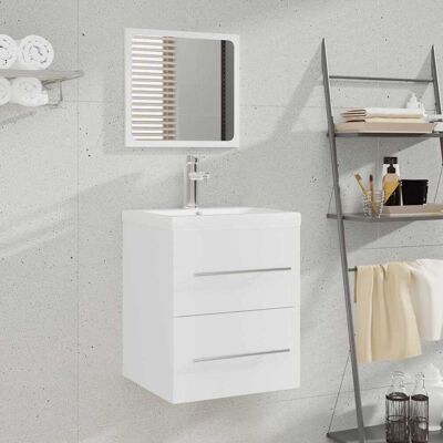 Armario de espejo para baño vidaXL Montado en pared Blanco 41x38.5x48 cm Armario de espejo para baño vidaXL Montado en pared Blanco 41x38.5x48 cm