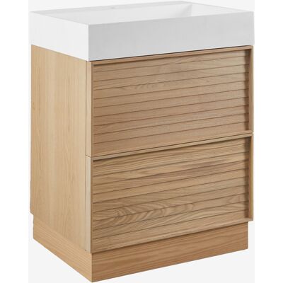 Sklum - Jolene - Madera de fresno blanca - Vanidad de baño Sklum - Jolene - Madera de fresno blanca - Vanidad de baño