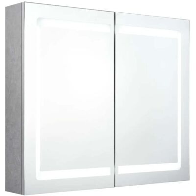 HELLOSHOP26 Armario De Baño Mural Con Espejo Led 80 X 12 X 68 Cm Espacio De Almacenamiento Contemporáneo En Mdf Gris Hormigón 020046747 HELLOSHOP26 Armario De Baño Mural Con Espejo Led 80 X 12 X 68 Cm Espacio De Almacenamiento Contemporáneo En Mdf Gris Hormigón 020046747