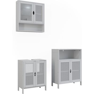 Conjunto De Muebles De Baño De 3 Piezas Liora, Blanco, 3 Partes, Vicco Conjunto De Muebles De Baño De 3 Piezas Liora, Blanco, 3 Partes, Vicco
