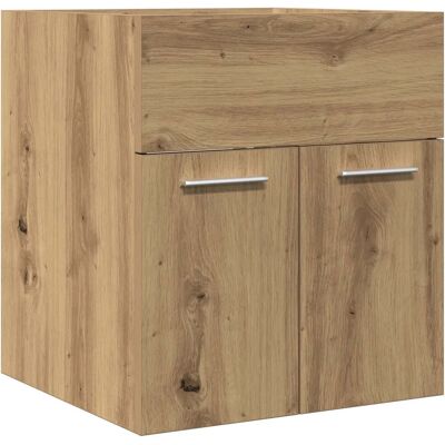 HELLOSHOP26 Mueble De Lavabo De Baño Suspendido Que Ahorra Espacio 41 X 38,5 X 46 Cm Fabricado En Madera De Roble Manufacturada Acabado Artesanal 020050791 HELLOSHOP26 Mueble De Lavabo De Baño Suspendido Que Ahorra Espacio 41 X 38,5 X 46 Cm Fabricado En Madera De Roble Manufacturada Acabado Artesanal 020050791