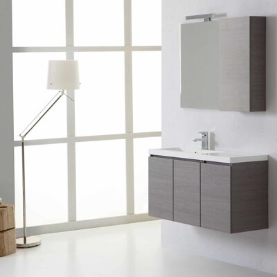 Mueble de Baño de Pared Kiamami Valentina - Gris - Profundidad 39cm Mueble de Baño de Pared Kiamami Valentina - Gris - Profundidad 39cm