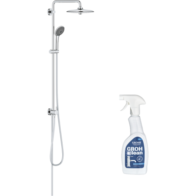 Columna De Ducha Grohe Con Desviador Manual Vitalio Joy 260 Chrome + Limpiador Grohe Clean Columna De Ducha Grohe Con Desviador Manual Vitalio Joy 260 Chrome + Limpiador Grohe Clean