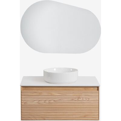 Sklum - Conjunto De Mueble De Baño En Madera De Fresno Tedrik Sklum - Conjunto De Mueble De Baño En Madera De Fresno Tedrik