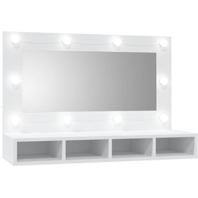 vidaXL Espejo con LED Blanco Armario de Pared para Baño vidaXL Espejo con LED Blanco Armario de Pared para Baño