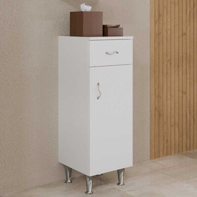 Mueble de baño de pie Kiamami Valentina con 1 puerta y 1 cajón - Blanco brillante Mueble de baño de pie Kiamami Valentina con 1 puerta y 1 cajón - Blanco brillante