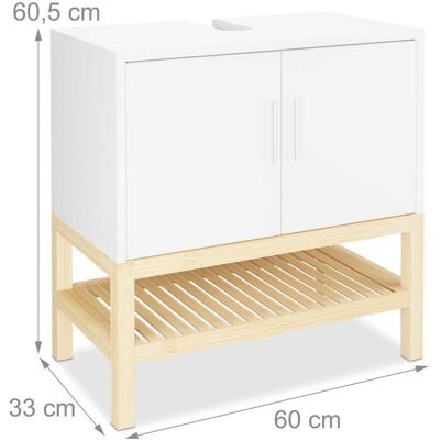 HELLOSHOP26 Mueble Bajo Lavabo Moderno Para Baño De 80 X 50 X 30 Cm Con Almacenamiento Abierto Y Cierre Magnético De Mdf Blanco 130015669 HELLOSHOP26 Mueble Bajo Lavabo Moderno Para Baño De 80 X 50 X 30 Cm Con Almacenamiento Abierto Y Cierre Magnético De Mdf Blanco 130015669