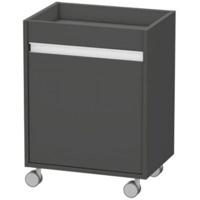 Pedestal Duravit Ketho - 1 Puerta, Decoración en Grafito Mate - Mueble de baño Pedestal Duravit Ketho - 1 Puerta, Decoración en Grafito Mate - Mueble de baño