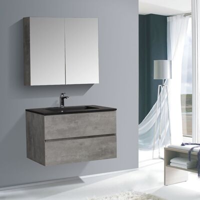 Bernstein - Conjunto De Muebles De Baño Edge 750 - Disponible En Diferentes Colores - Armario Con Espejo Y Mueble De Almacenamiento Opcionales:sin Espejo, Concrete Grey, 2x Wall-hung Cabinet Flexible, Bernstein - Conjunto De Muebles De Baño Edge 750 - Disponible En Diferentes Colores - Armario Con Espejo Y Mueble De Almacenamiento Opcionales:sin Espejo, Concrete Grey, 2x Wall-hung Cabinet Flexible,