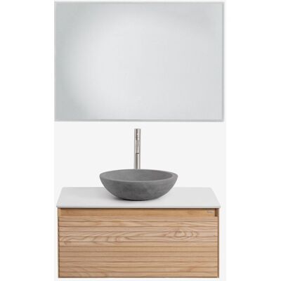 Sklum - Conjunto De Mueble De Baño En Madera De Fresno Tedrik Sklum - Conjunto De Mueble De Baño En Madera De Fresno Tedrik