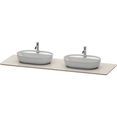 Consola Duravit Luv Piedra de Cuarzo - Doble Lavabo, Arena - Material de Instalación Consola Duravit Luv Piedra de Cuarzo - Doble Lavabo, Arena - Material de Instalación