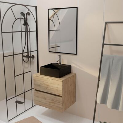 Conjunto de Muebles de Baño Aurlane - Roble, Negro, 41x41x15 cm Conjunto de Muebles de Baño Aurlane - Roble, Negro, 41x41x15 cm