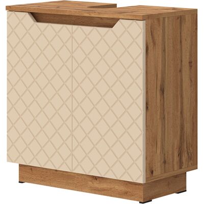 Mueble Bajo Lavabo Lotta, Roble/cachemira Con Estructura De Azulejos, 58.9 X 62.1 Cm Con 2 Puertas, Vicco Mueble Bajo Lavabo Lotta, Roble/cachemira Con Estructura De Azulejos, 58.9 X 62.1 Cm Con 2 Puertas, Vicco