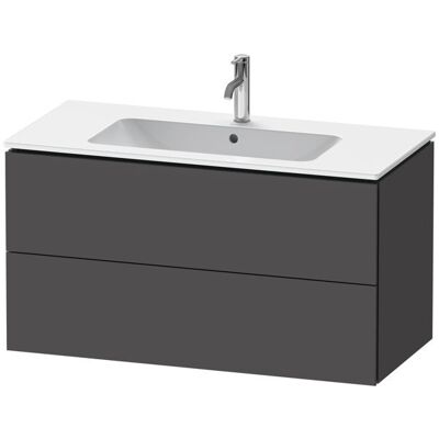 Duravit L-Cube Mueble de Pared - 2 Cajones, Tip-on, Grafito Duravit L-Cube Mueble de Pared - 2 Cajones, Tip-on, Grafito