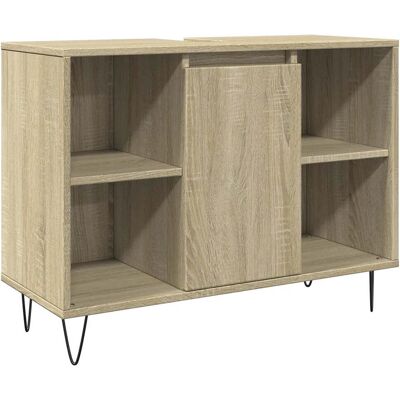HELLOSHOP26 Armario De Baño Con Puerta Práctica 80 X 33 X 60 Cm Madera Contrachapada Roble Sonoma 020049723 HELLOSHOP26 Armario De Baño Con Puerta Práctica 80 X 33 X 60 Cm Madera Contrachapada Roble Sonoma 020049723