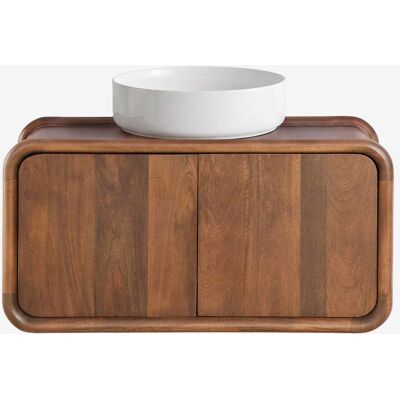 Conjunto De Mueble De Baño Suspendido 90x45 Cm En Madera De Mango Maupaul Sklum Conjunto De Mueble De Baño Suspendido 90x45 Cm En Madera De Mango Maupaul Sklum