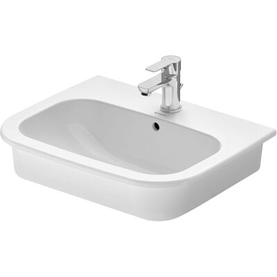 Lavabo empotrado Duravit D-code con 1 orificio y rebosadero - Blanco brillo Lavabo empotrado Duravit D-code con 1 orificio y rebosadero - Blanco brillo