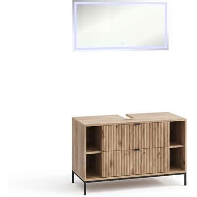 Conjunto De Muebles De Baño Eliza, Roble Vikingo, 2 Partes, Vicco Conjunto De Muebles De Baño Eliza, Roble Vikingo, 2 Partes, Vicco