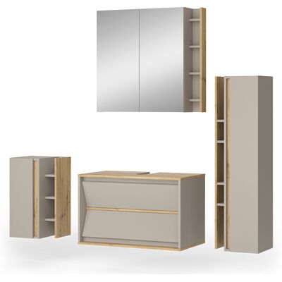 Conjunto De Muebles De Baño Edelin, Cachemira, 4 Partes, Vicco Conjunto De Muebles De Baño Edelin, Cachemira, 4 Partes, Vicco