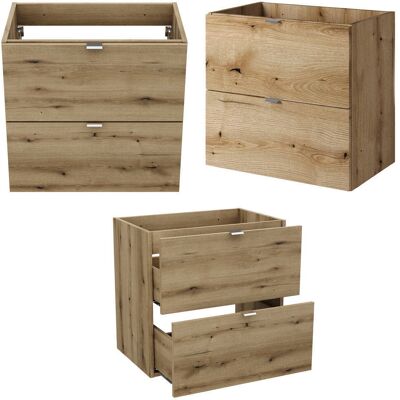 HELLOSHOP26 Conjunto De Muebles De Baño Almacenamiento Efecto Roble 030009430 HELLOSHOP26 Conjunto De Muebles De Baño Almacenamiento Efecto Roble 030009430