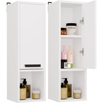 OEM Mexy W1d Mueble De Baño Suspendido - Columna, 1 Puerta, 3 Estantes - 25,5x82x24 Cm - Blanco OEM Mexy W1d Mueble De Baño Suspendido - Columna, 1 Puerta, 3 Estantes - 25,5x82x24 Cm - Blanco