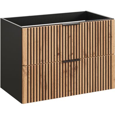 AC-DECO Mueble Bajo Lavabo 80cm Gaia Madera Y Negro AC-DECO Mueble Bajo Lavabo 80cm Gaia Madera Y Negro