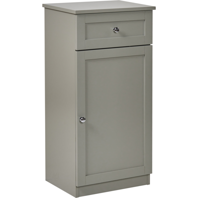 BELIANI Armario De Baño De Pie De Mdf Con Estantes Y Cajón Estilo Tradicional Gris Atjoni BELIANI Armario De Baño De Pie De Mdf Con Estantes Y Cajón Estilo Tradicional Gris Atjoni