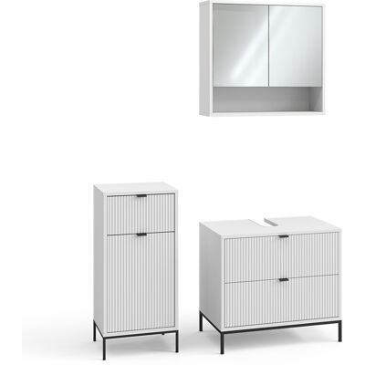 Conjunto De Muebles De Baño De 3 Piezas Eliza, Blanco, 3 Partes, Vicco Conjunto De Muebles De Baño De 3 Piezas Eliza, Blanco, 3 Partes, Vicco