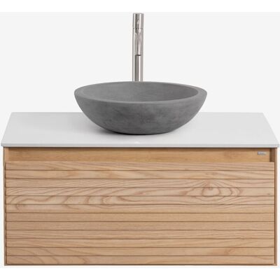 Sklum - Conjunto De Mueble De Baño En Madera De Fresno Tedrik Sklum - Conjunto De Mueble De Baño En Madera De Fresno Tedrik